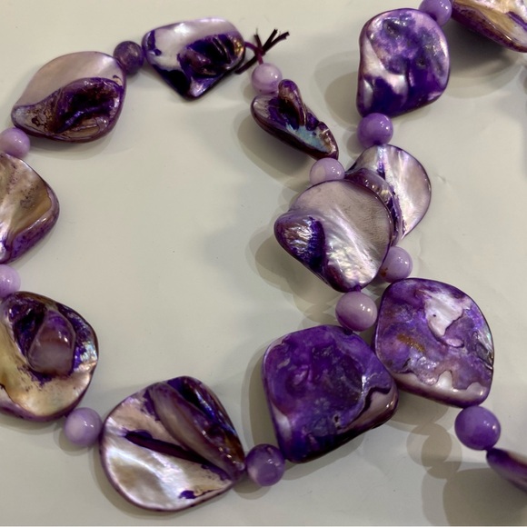 Mother of Pearl Shell Bracelet Set of 3 - Picture 3 of 4